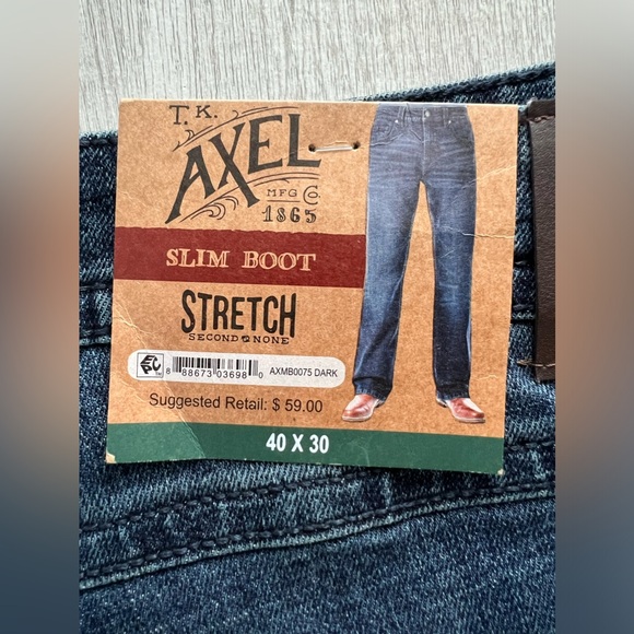 Axel Men's Slim Boot Cut Denim - Picture 8 of 8